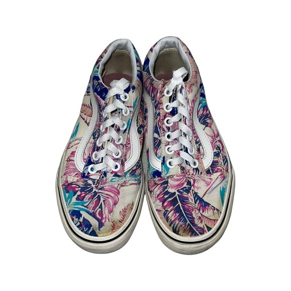 Vans Colorful Hawaiian Floral Old Skool Low Top Sneakers Men's 4.5 Women's 6 - Picture 3 of 10